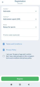 1xBet Registration One-click